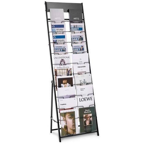 Présentoir à brochures 10 niveaux porte-brochures sur pied à 20 (1/5)