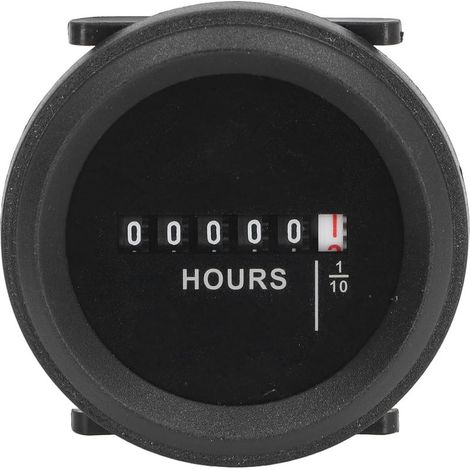 Compteur Horaire à Quartz, Jauge Horaire Mécanique, Entièrement Scellée, pour Véhicules de Construction, Machines Agricoles, Générateurs, Compresseurs D'air (1/5)