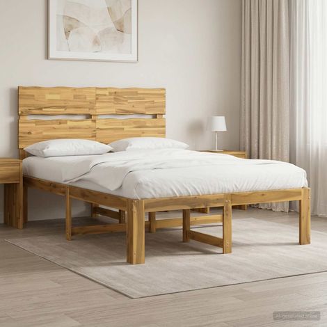 Cama doble con cabecero ROSTOCK Blanco 150 x 200 cm (1/5)
