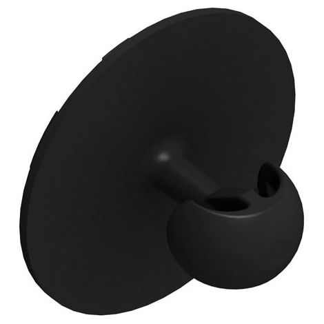 Clip mâle 10kg à coller pc-sm2h - Matériau : Plastique - Fixation : A coller - Hauteur : 18 mm - Diamètre : 30 mm - Décor : Noir - Charge : 10 kg - FASTMOUNT (1/2)
