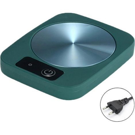 Chauffe-tasse intelligent - Plaque chauffante électrique pour café, thé et lait, chauffe-tasse portable pour la maison, le bureau et idées cadeaux - Prise UE - Vert (1/4)