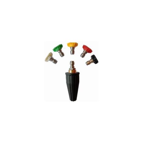 Turbo Nozzle For Pressure Washer Rotating Turbo Nozzle With 5 Spray Nozzle Tips6pcs