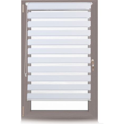 Estor enrollable doble klemmfix sin taladrar en color blanco
