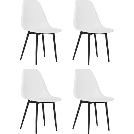 Maison Exclusive - Sedie da Pranzo 4 pz Bianche in PP (1/5)