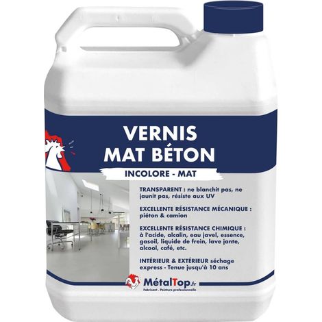 Vernis Mat Beton - Pot 1 L - Incolore - Metaltop (1/5)