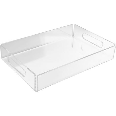Leichtes Acryl-Obsttablett, Handtuchtablett, Frühstücks- und Käsetablett mit Griffen für KTV-Hotels (1/5)