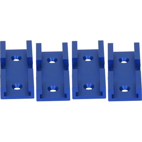 4 Stück T-Schienen-Kreuzverbinder aus Aluminiumlegierung für die Holzbearbeitung, blau (1/5)