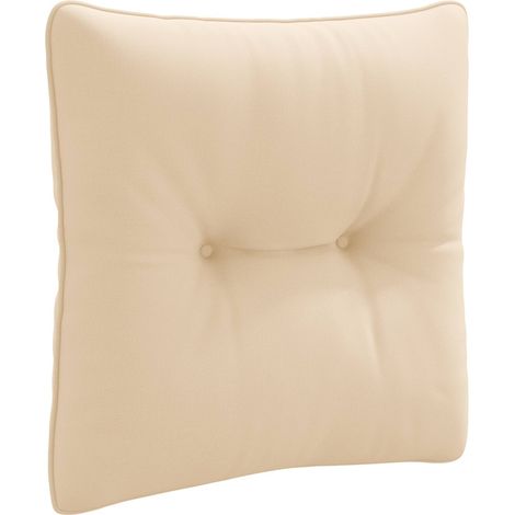 Coussin de dos PUTTEN 100 % polyester Crème 40 x 40 x 10 cm vidaXL