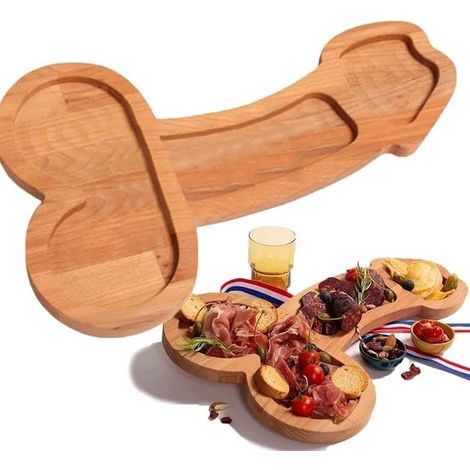 Grande planche apéritive en bambou - 40 x 20 cm - Planche à fromage et à boissons - Plateau de service - Planche cadeau pour apéritif et dégustation (1/3)