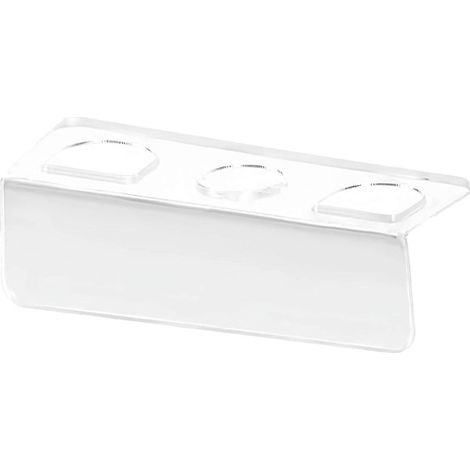 Étagère de rangement adhésive sans perçage pour brosses à cheveux et rasoirs dans la salle de bain (1/4)