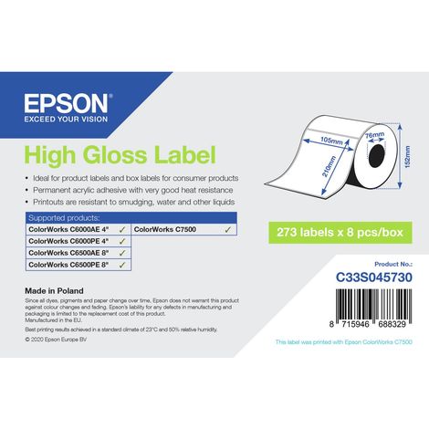 Epson 105MMX210MM 273-etichette [C33S045730] (1/2)