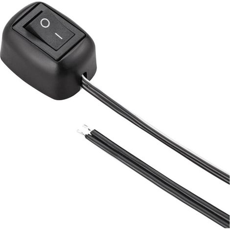 XEPHO 12V-24V/10A Coller Type Interrupteur de Bouton de Forme de Goutte d'eau de Commutateur de Bricolage de Voiture ON/OFF pour Des Phares Antibrouillard,Barre Lumineuse de LED(avec 1m Fil) (1/5)