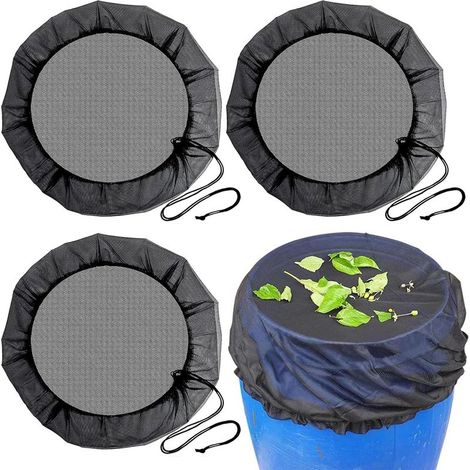 Filiyano-Filet de récupération d'eau de pluie en 3 parties, filet ajustable de 95 cm avec cordon de serrage, filet pour réservoir d'eau protégeant des (1/5)