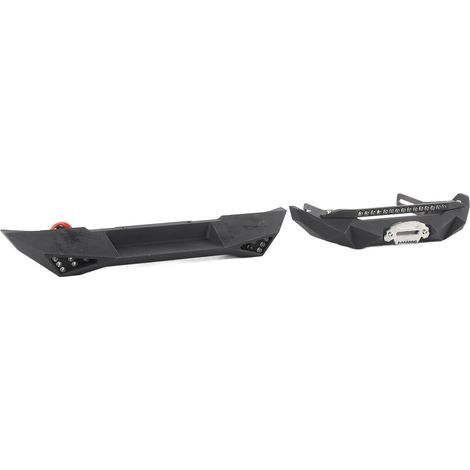 Ensemble de Pare-Chocs Avant et Arrière en Métal de Course pour Chenille Axiale SCX10 90046 RC – -Fit 6061- Kit de Collision en Alliage d'aluminium avec Matériel de Montage (1/5)