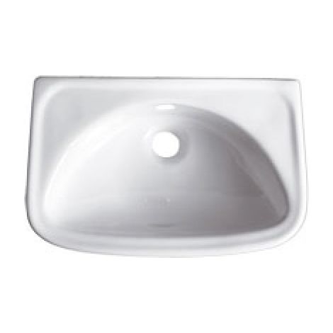 Lavamani Sleepy sospeso salvaspazio cm. 41x26 in ceramica bianco (1/2)
