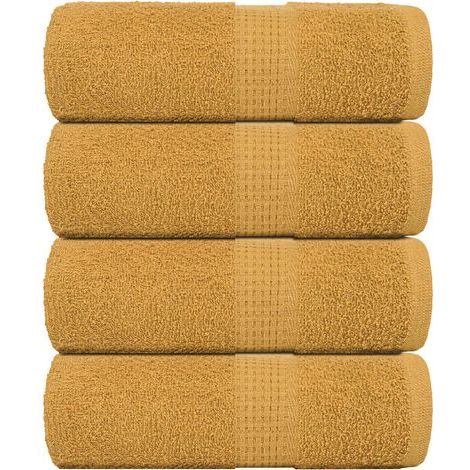 Serviettes d'invités FROGN, lot de 4, couleur or, 30 x 50 cm, 360 g/m² (1/5)