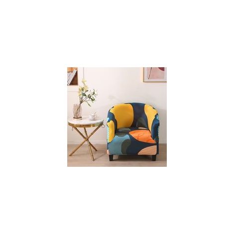 Sesselbezug, Stretch-Sofabezug, abnehmbarer Sofabezug, Möbelschutzhülle für Esszimmer, Wohnzimmer, Büro, Universal-Sesselbezug (bunt)