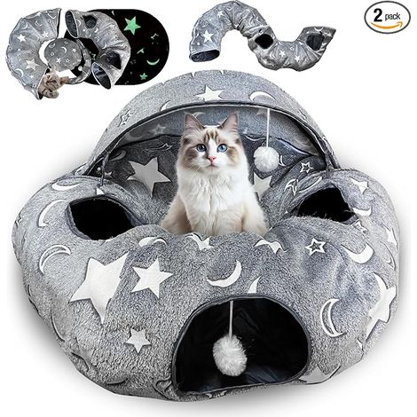 cat bed plush tunnel ball tunnel cat rabbit puppy toy (1/5)