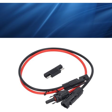 Connecteur photovoltaïque MC4, câble solaire MC4 vers SAE, connecteur MC4, câble adaptateur SAE vers MC4, 10AWG, 0,60 m. (1/5)