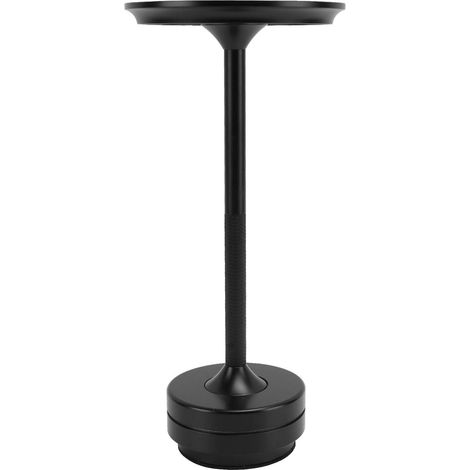 Lampadaire de table LED rechargeable sans fil, 3 couleurs, gradation sans palier, lampe tactile de chevet pour restaurant, bar, maison, noir (1/4)