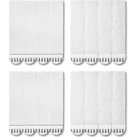 (Grand format) 28 paires (56 bandes) de languettes de suspension pour tableaux, sans perçage, résistantes à l'eau, pour accrocher cadres photo et décorations de Noël. (1/5)
