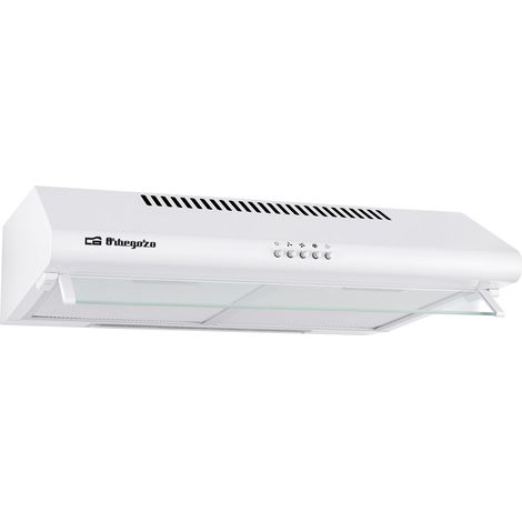 Campana standard Orbegozo 60 cm ST 07260 D BL, 3 niveles de potencia, 1 bombilla LED, 2 filtros aluminio desmontables, extracción 328,1 m3/h, clase energética C, 2 motores de 60 W (1/4)
