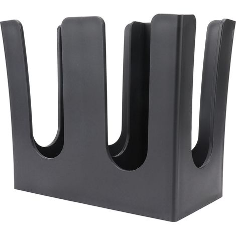 Porte-gobelets et couvercles en plastique, 2 compartiments noir, organisateur pour gobelets jetables, salon de thé (1/5)