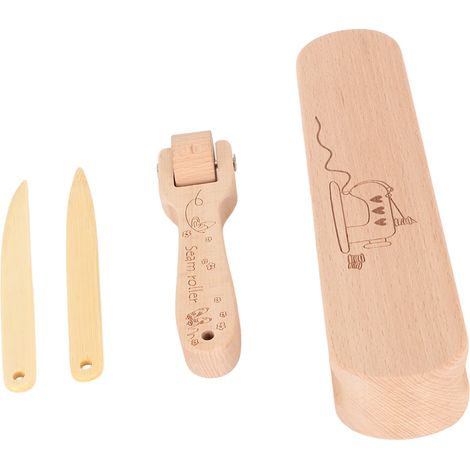 Planche à repasser de menuisier/rouleau à coudre/retourneur d'angles : Outils de couture en bois finement polis, adaptés à la couture et à la broderie. (1/5)