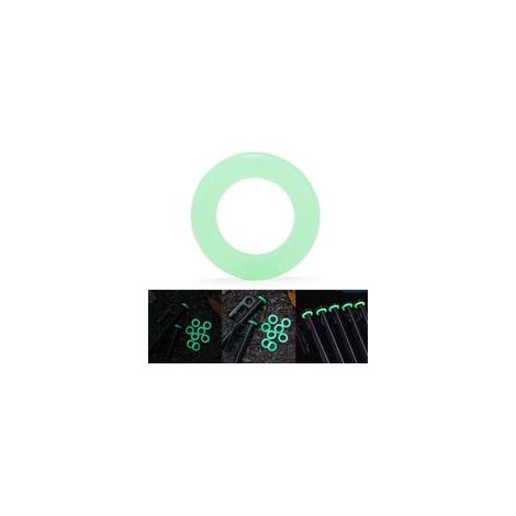 Lot de 50 clous de nuit fluorescents en silicone multifonction pour tente, vision nocturne, anneau lumineux rond et multifonctions, lumineux pour l'extérieur et le camping (1/5)