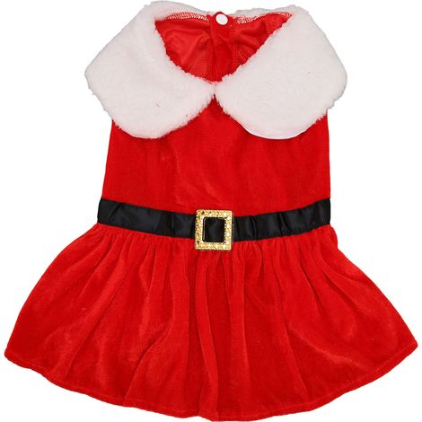 Weihnachtsmann-Hundekleid, elastische und atmungsaktive Winterkleidung für Haustiere, hautfreundlich, für kleine Hunde und Katzen, Größe L