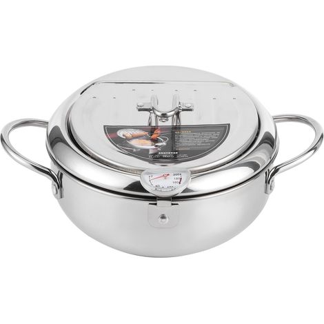 Petite Poêle Japonaise en Acier Inox avec Thermomètre Compatible Induction 24cm (1/5)