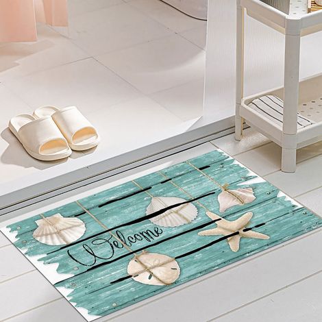 Tapis - Paillasson - 60 x 90 cm - Imprimé Haute Définition - Dos Antidérapant En Plastique - Texture Douce Type Flanelle - Pour Chambre Salon Salle De Bain Chambre D Enfant Entrée - 1 Pièce (1/5)