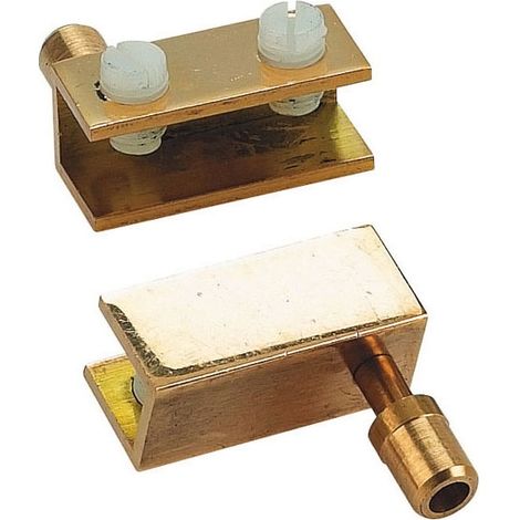 Itar – Pivot de porte en laiton pour verre – Décor chromé – Épaisseur 2 mm – Dimensions 15x15x35 mm – Installation facile (1/4)