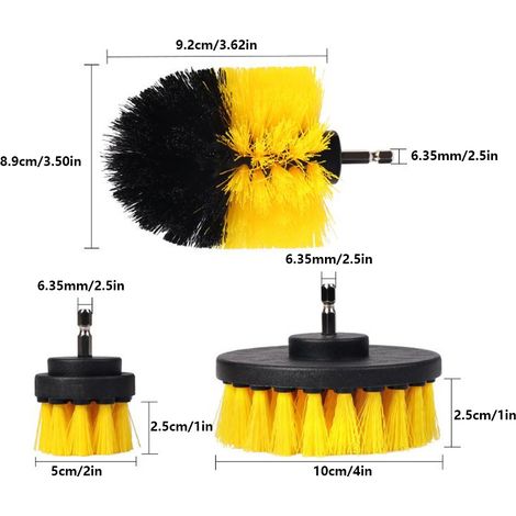 Ensemble de 3 pièces comprenant des brosses pour perceuse électrique, des brosses de polissage et des accessoires pour perceuse électrique (1/5)