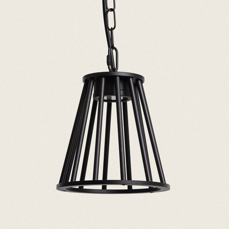 Lámpara Colgante Exterior LED 6W Aluminio Bradda Negro