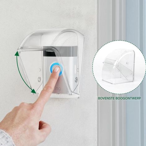 Cache sonnette étanche - Flip-top - Protection contre la pluie extérieure - 1 pièce - Transparent (1/5)