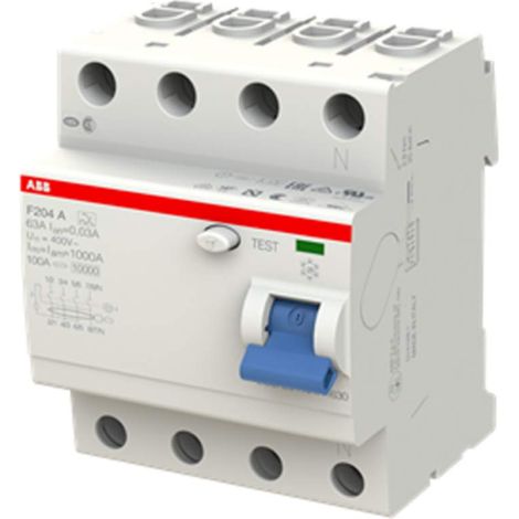 FIG F204A-63 / 0,03 Tipo a 4 poli Tipo A BREAKER FINE, 230 V, 63A