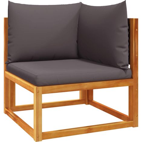 Maison Exclusive - Divano da giardino angolare con cuscini in legno di acacia e rattan (1/5)