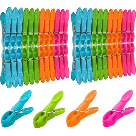 Wäscheklammern – Polypropylen und Edelstahl – Zum Trocknen von Unterwäsche und Socken – 48er-Packung (1/5)