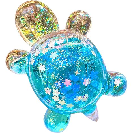 Turtle - Ornements Décoratifs Table Et Bijoux - Effet Quicksand Et Éclat Lumineux - 6 x 9 cm - 1 Pièce (1/2)