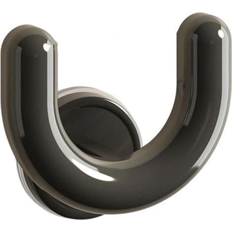 Étagère à chaussons en forme de U avec ventouses - Rangement chaussures ajustable pour salle de bain et chambre - Noir - 1 pièce (1/3)