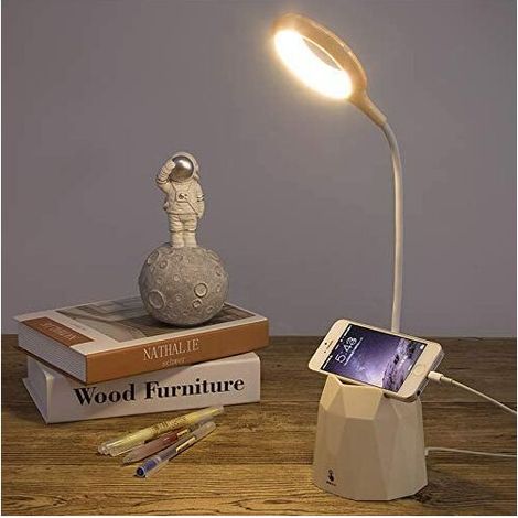 Lampe de table tactile Lampe de chevet rechargeable Petite lampe de table ([Charging Treasure 4000mAh] Couleur abricot)，Convient pour chambre, bureau, dortoir (1/5)