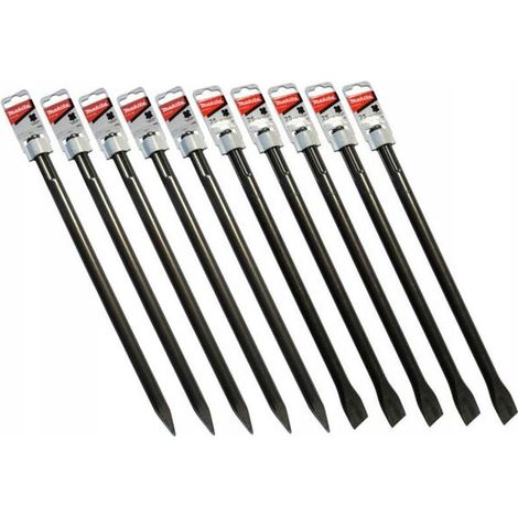 MAKITA D-35324-10 Spitz- und Meißel-Set SDS-MAX 400 mm, Standard-Serie, 10-tlg.