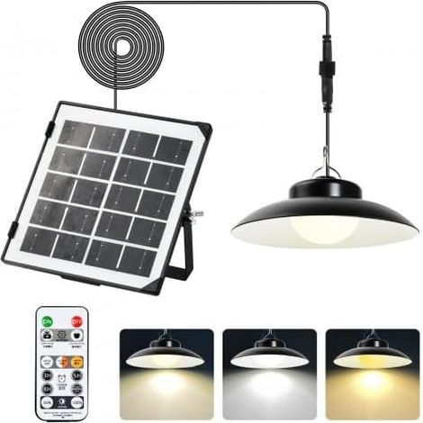Outdoor Solar Light, LED Outdoor Light, Garden Lamp with Remote Control & 5 m Cable, 3 Colours, for Path, Patio, Courtyard, Lawn (1/5)