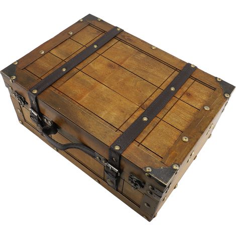 Vintage-Holztruhe, Retro, elegant, dekorativ, Aufbewahrungsbox, Foto-Requisite, Geschenk (1/5)