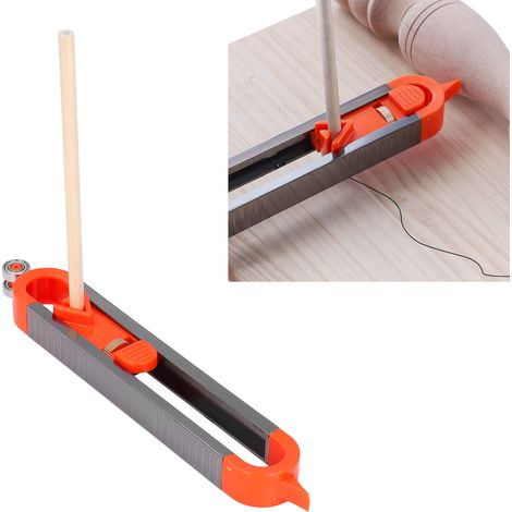 Outil de traçage de contours, règle de mesure d'arcs irréguliers, utilisé en menuiserie pour reproduire des formes irrégulières, et comme outil de mesure des bords et des coins en charpenterie de cons (1/5)