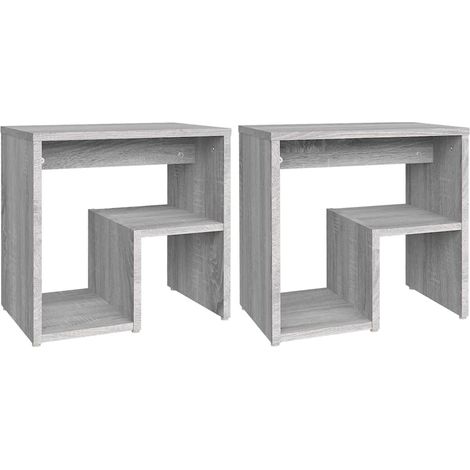 Maison Exclusive - Comodini Grigio Sonoma 2 pz 40x30x40 cm in Legno Multistrato (1/5)