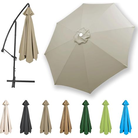 Auvent De Remplacement pour Parasol Toile De Parasol Déporté Remplacement Pour Cour,Jardin,Plage, Protection UV 50+,Taupe
