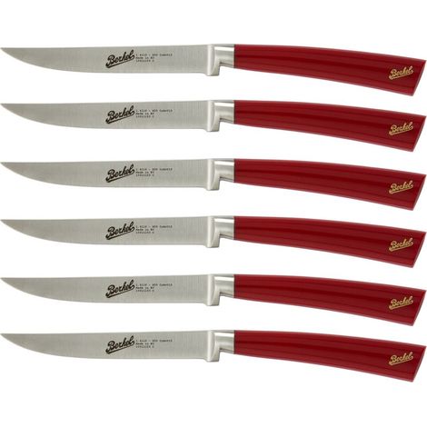 ELEGANCE SET 6 COLTELLI DA BISTECCA IN ACCIAIO ROSSO - BERKEL