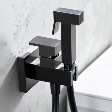 IMEX - grifo bidé empotrado wc black gun